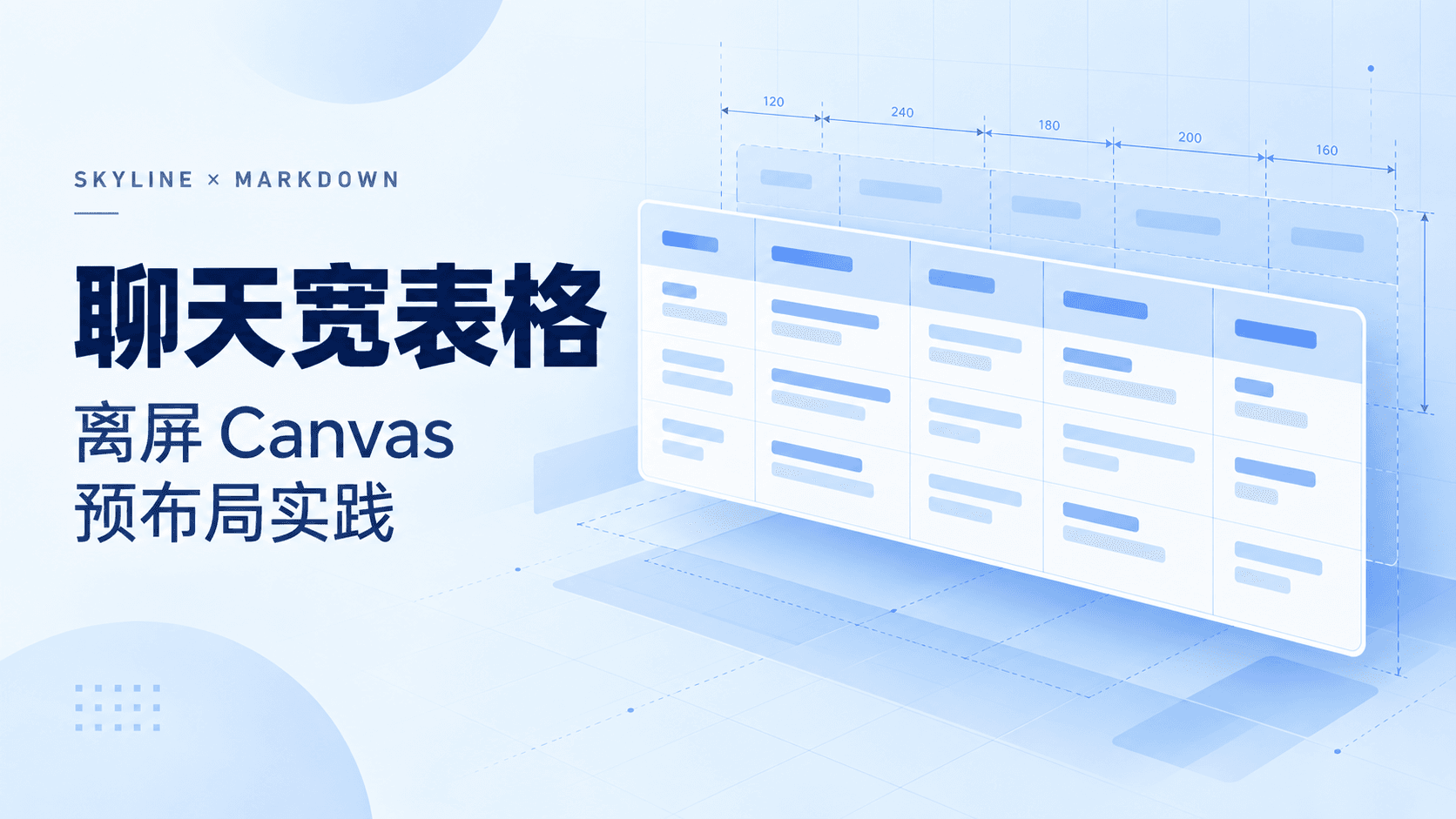 聊天宽表格:从「必须写死高度」到离屏 Canvas 预布局